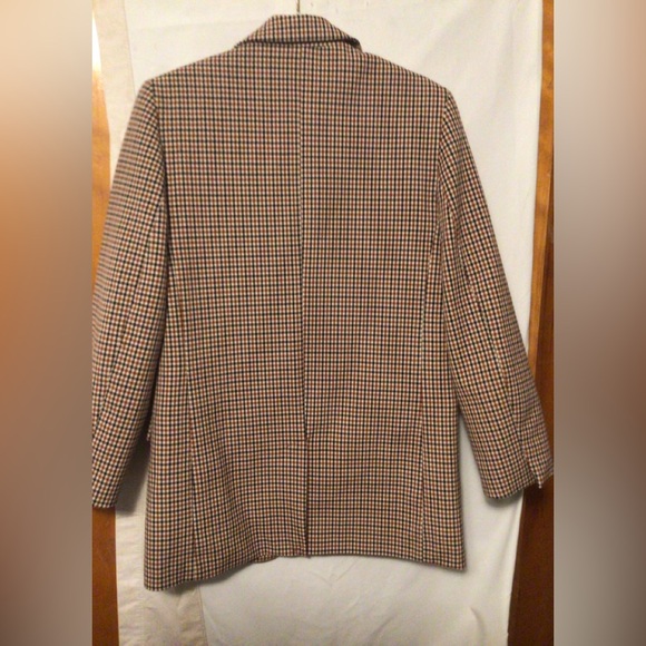 Zara checkered preppy academia fitted blazer Sz M - Picture 4 of 8